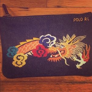 Polo Ralph Lauren dark denim clutch
